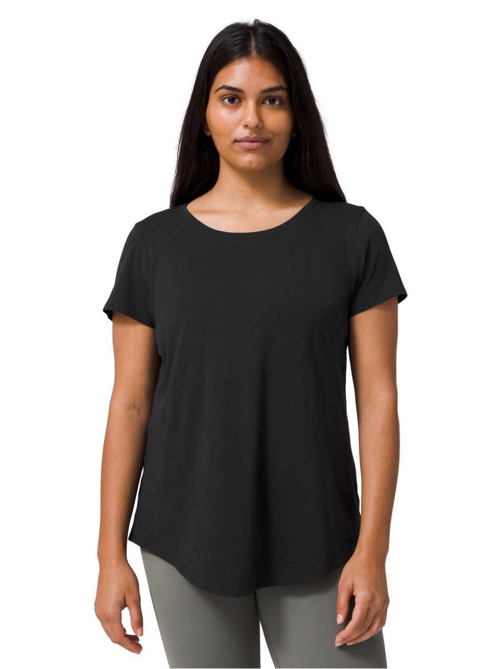 lululemon Love Crew Tee III Short Sleeve Crewneck Curved Hem T-Shirt Black sz 12
